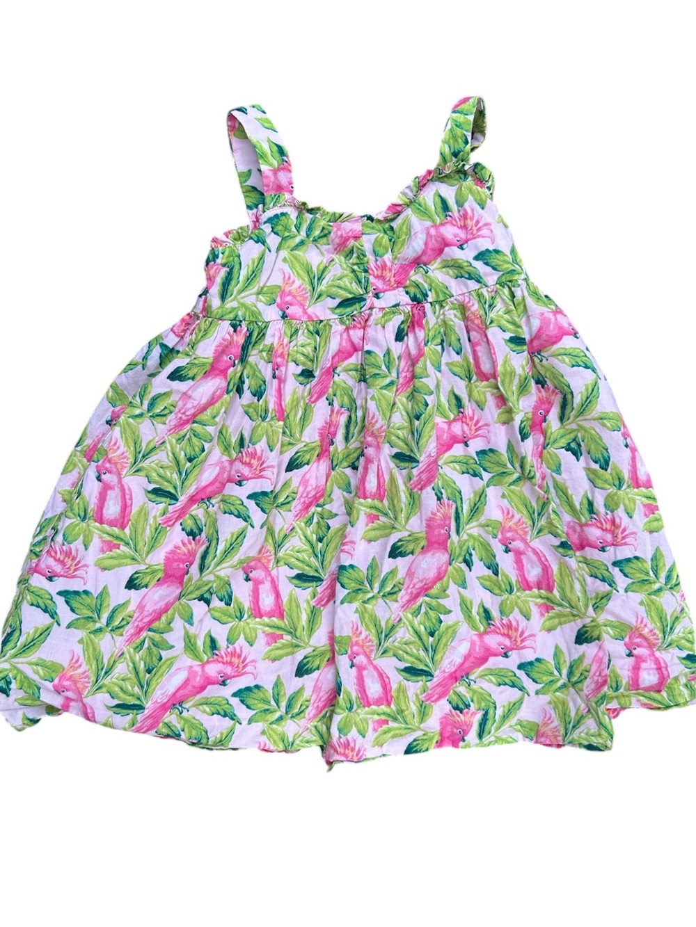 Janie and Jack Tropical Bird‎ Sundress Girls’ 3T 100% Cotton Great Condition